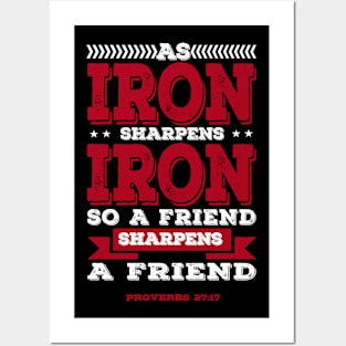 As Iron Sharpens Iron Bible Scripture Verse Christian Posters and Art